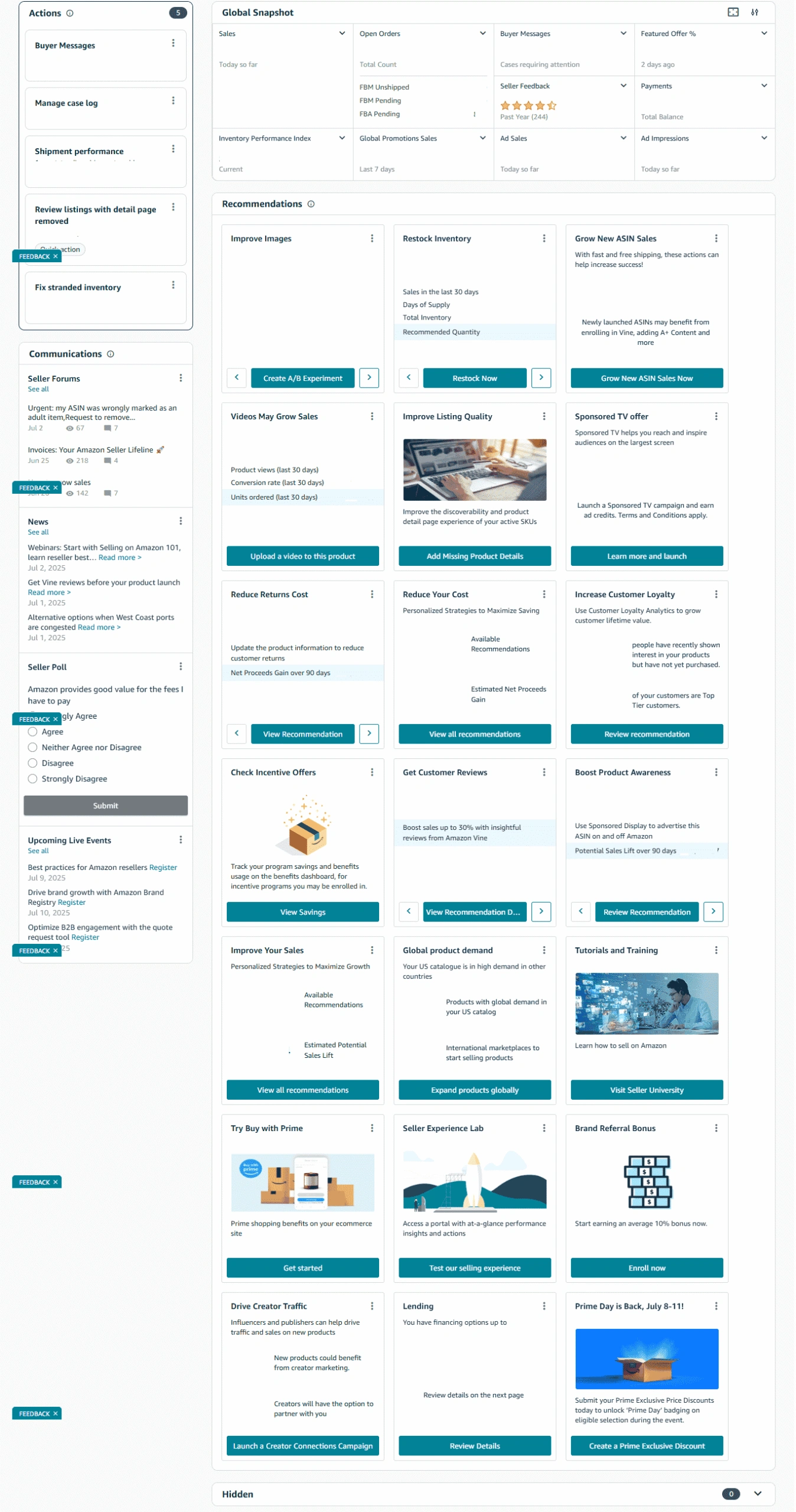 亚马逊全面改造卖家中心主页,推出新功能和全新布局