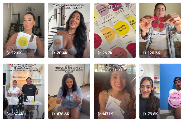 健康贴片品牌Kind Patches北美走红：TikTok单月GMV破270万美元 登顶保健类目榜首​