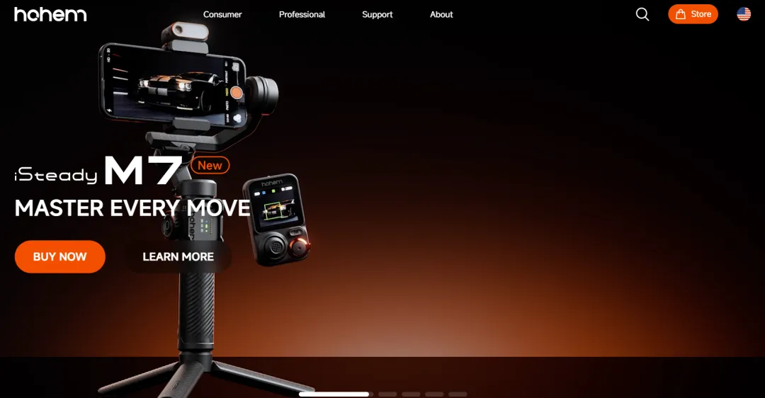 中国手持稳定器品牌全球崛起：飞宇科技年销2.5亿覆盖120国，智云亚马逊份额占60%