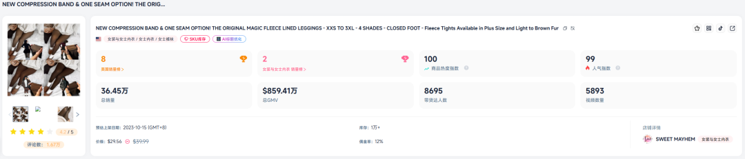 30天狂卖8万件！TikTok“光腿神器”引爆美国冬季市场
