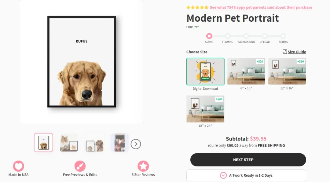 image.png 从几元到40美元:宠物肖像画的百倍溢价