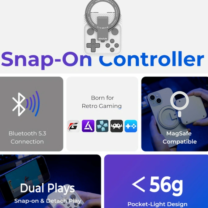 56克磁吸手柄如何众筹50万美元:移动游戏的便携革命